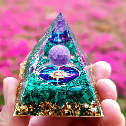 Amethyst Pendulum Orgonite Pyramid – Energy, Protection, Decoration