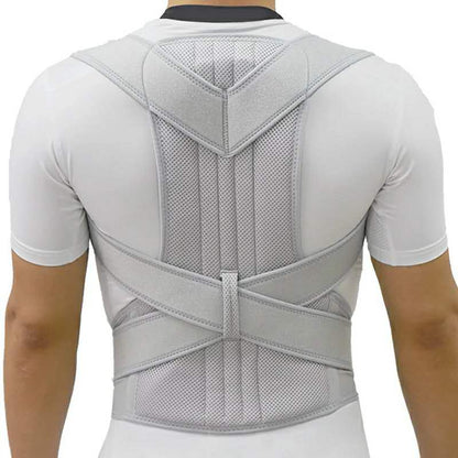 Ergonomic Back Support with Metal Reinforcement for Posture Improvement