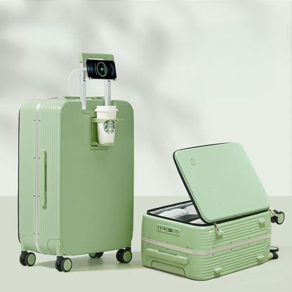Lightweight Aluminum Travel Suitcase with USB Charging Port