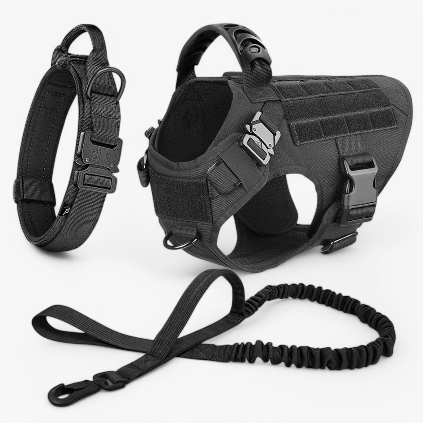 Adjustable Tactical Dog Harness for Training and Walks - KrachtGrip