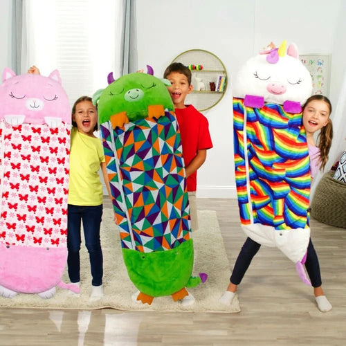 Kids' Plush Toy Sleeping Bag – 2-in-1 Snuggle Buddy Design