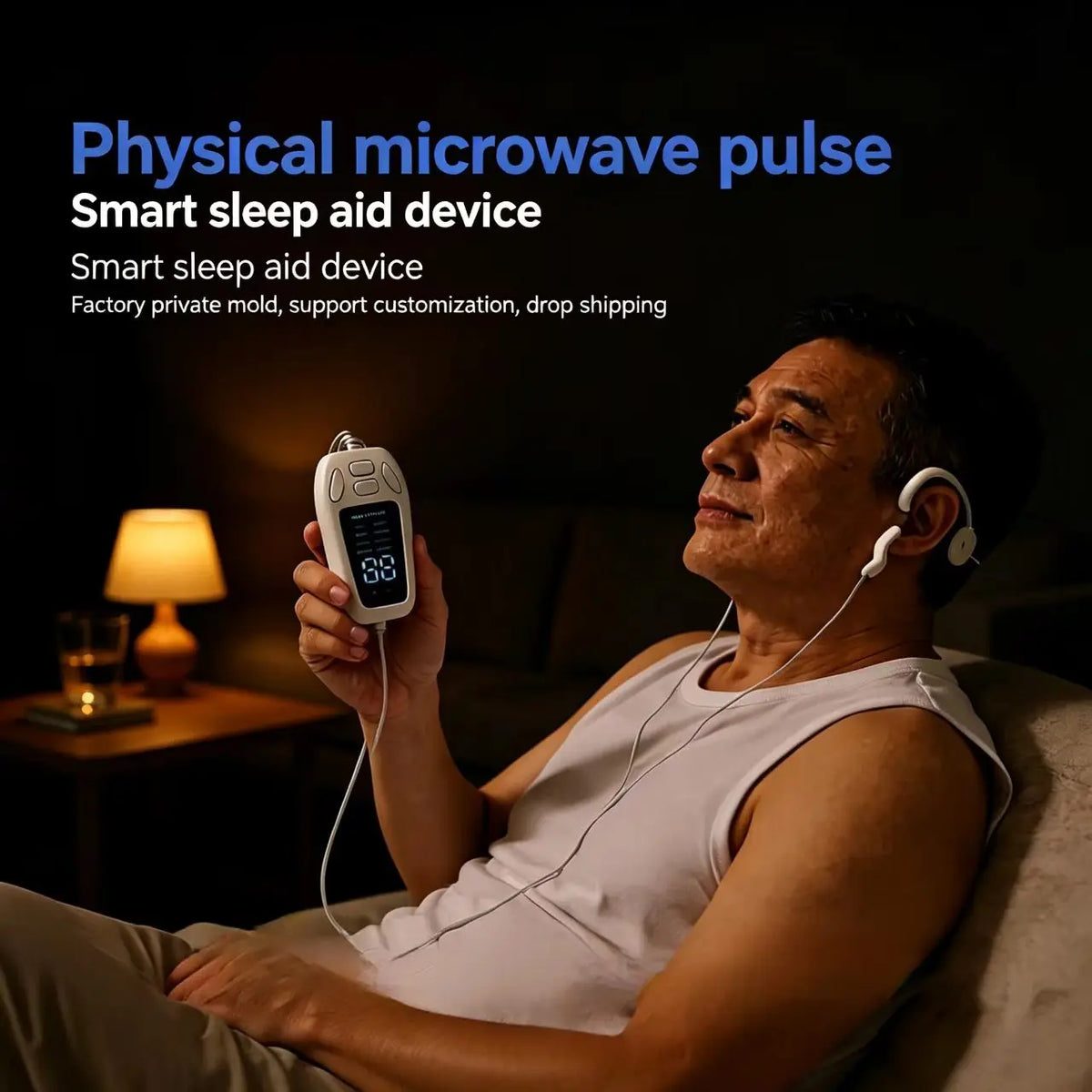At-Home Ear Clip Stimulator | Control Unit with Electrode Clip