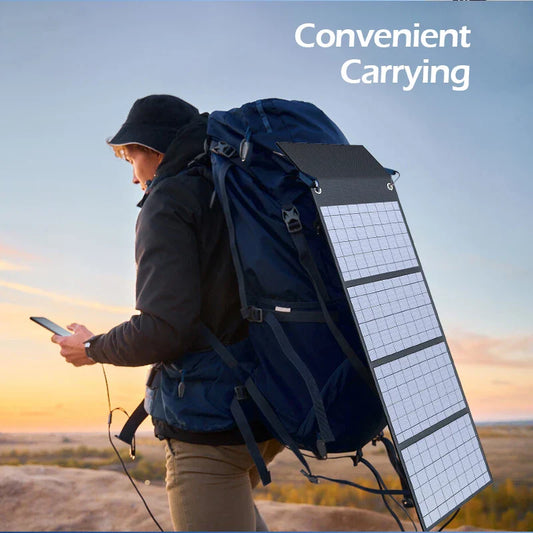 Foldable Solar Panel 300W for Outdoor Use – USB & DC Outputs