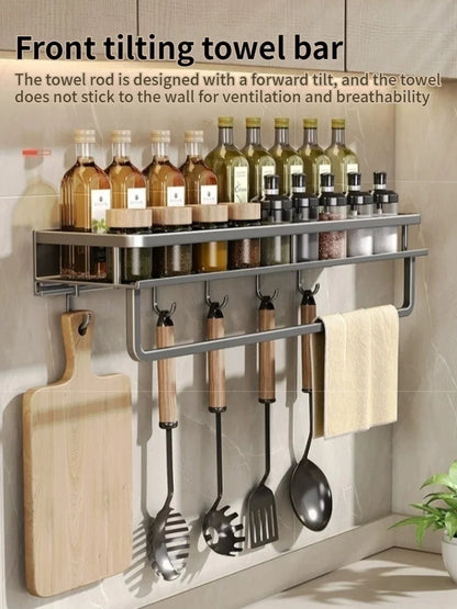 Wall-Mounted Aluminum Shelf