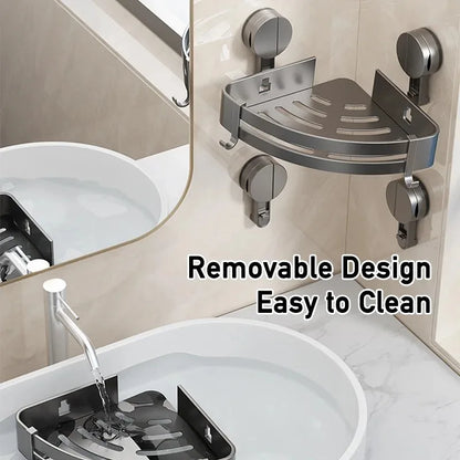 Suction Cup Bath Shelf for Drilling-Free Installation – AquaGrip Style