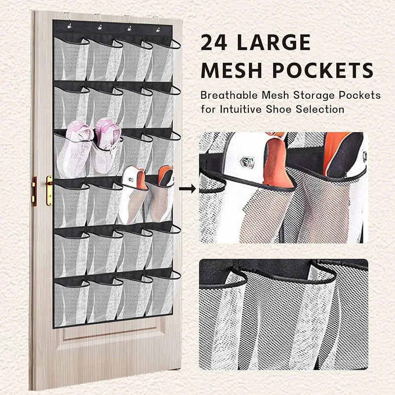 Hanging Shoe Organizer with 24 Compartments – Space-Saving Design