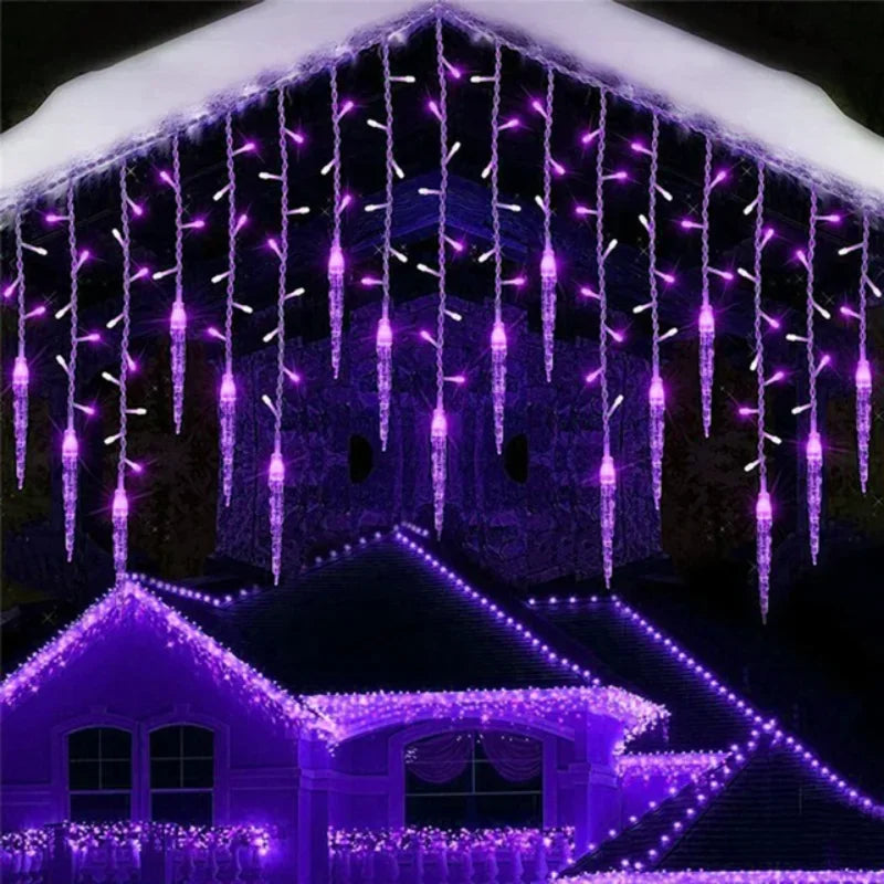 LED Icicle String Lights | 8 Modes | Winter Light Curtain | Christmas & New Year Decor 2025 | EU Plug