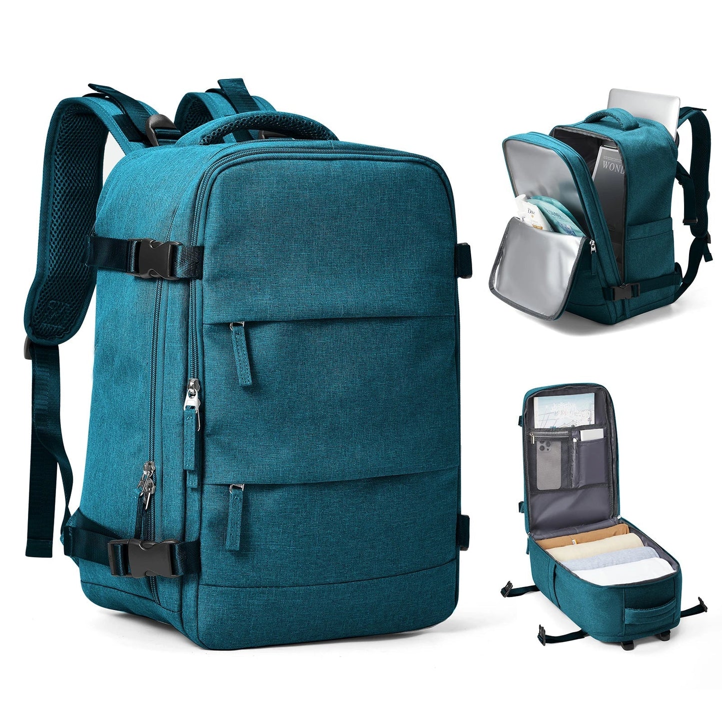 Waterproof Travel Backpack with 15.6" Laptop Compartment - Wet-Dry Separation
