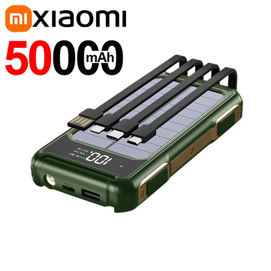 20,000mAh Solar Power Bank – Rechargeable & Compact Battery Pack