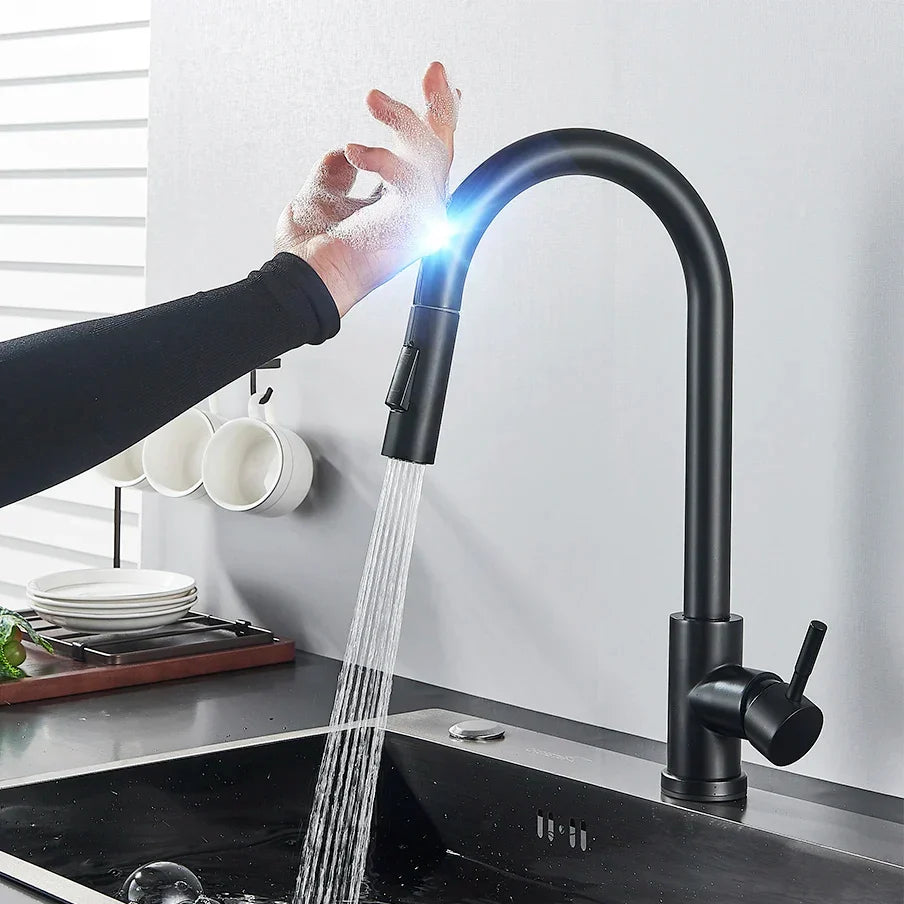 Automatic Sensor-Activated Kitchen Faucet for Easy Use