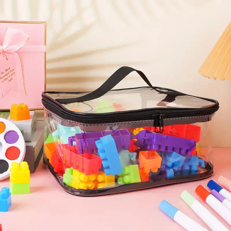 Large Mesh Organizer Bag for Puzzle and Toy Storage