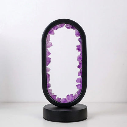 Elegant Natural Crystal Light Fixture – Amethyst Taalita