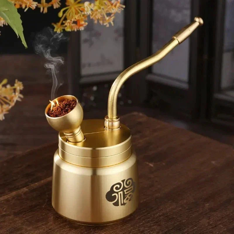 Brass Pipe Incense Burner for Aromatherapy – Artisan Design