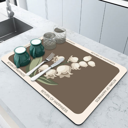 Absorbent Kitchen Mat for Drying Dishes – Safe and Functional