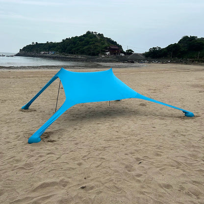 Beach Canopy with UPF50+ Protection | Water-Resistant & Wind-Stable | Fits 3-4 People | 200x200x170 cm