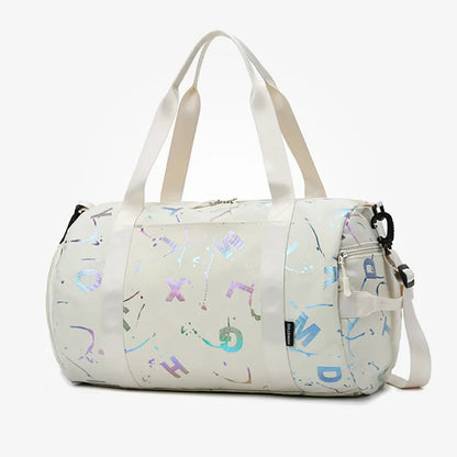 Water-Resistant Sports Bag with Shoe Pocket and Chic Style