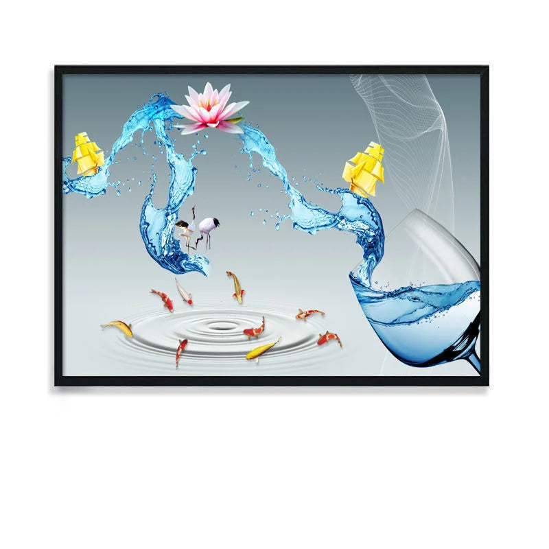 Canvas Electric Box Cover with Art View Design