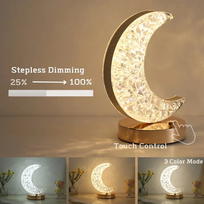 3D Touch Dimmer Lamp | 3 Color Options | USB Rechargeable & Portable