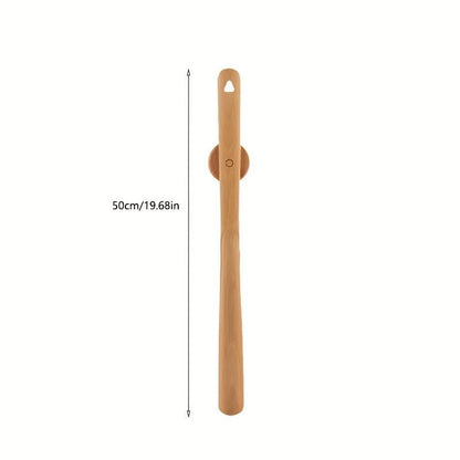 Ergonomic Wooden Shoe Horn - 50 cm Long Handle for Comfortable Wear