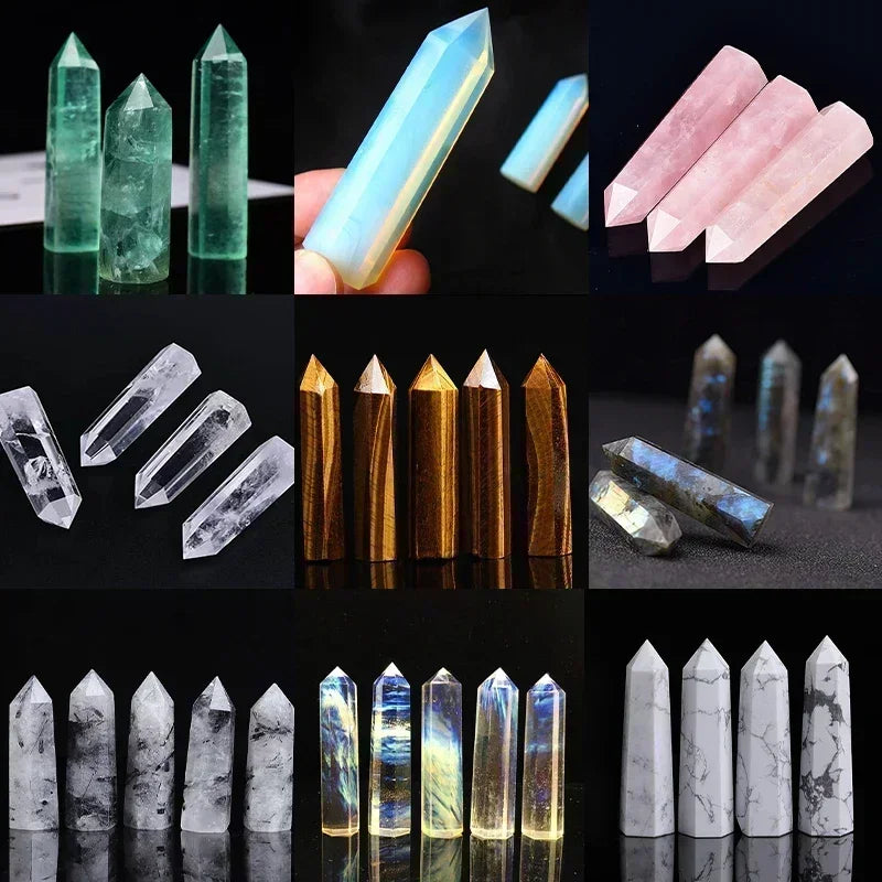 Natural Quartz Crystal Obelisk for Meditation and Chakra Healing Decor