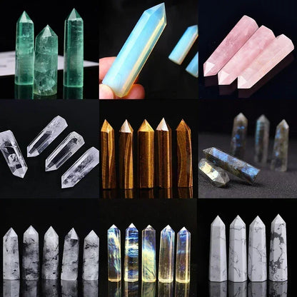 Natural Quartz Crystal Obelisk for Meditation and Chakra Healing Decor