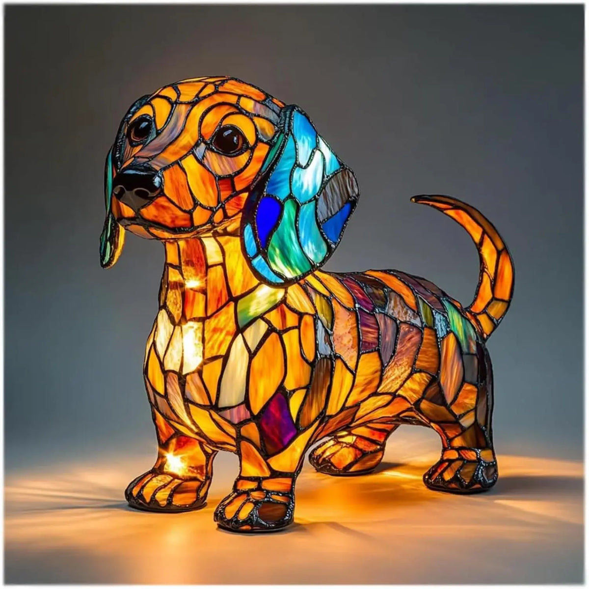 Whimsical Canine Table Lamp – Enchanting Colorful Glow