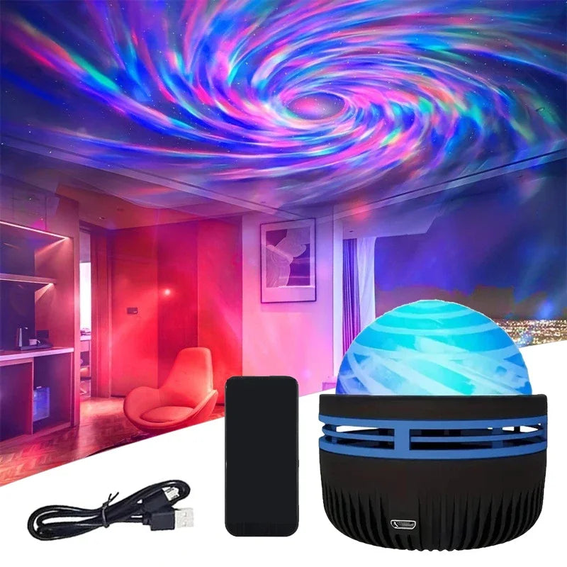Northern Light Projector with Music Sync and Remote Control for RGB Mood Lighting