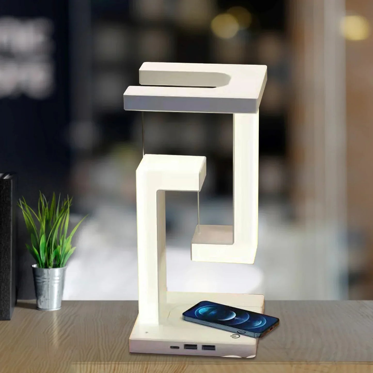 Wireless Night Lamp with Anti-Gravity Orbit Charging Feature