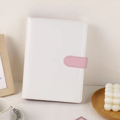 Multi-Functional A5 Faux Leather Binder with Replaceable Pages and Snap Closure