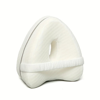 Ergonomic Knee Pillow for Side Sleepers – Memory Foam Leg Spacer with Washable Cover and Elastic Strap