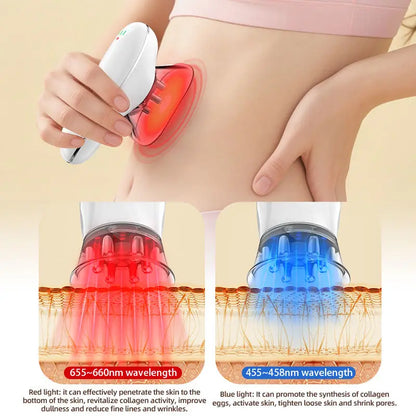 Microcurrent Suction Therapy Device with LED Light - Square & Round Cups, Auto-Off