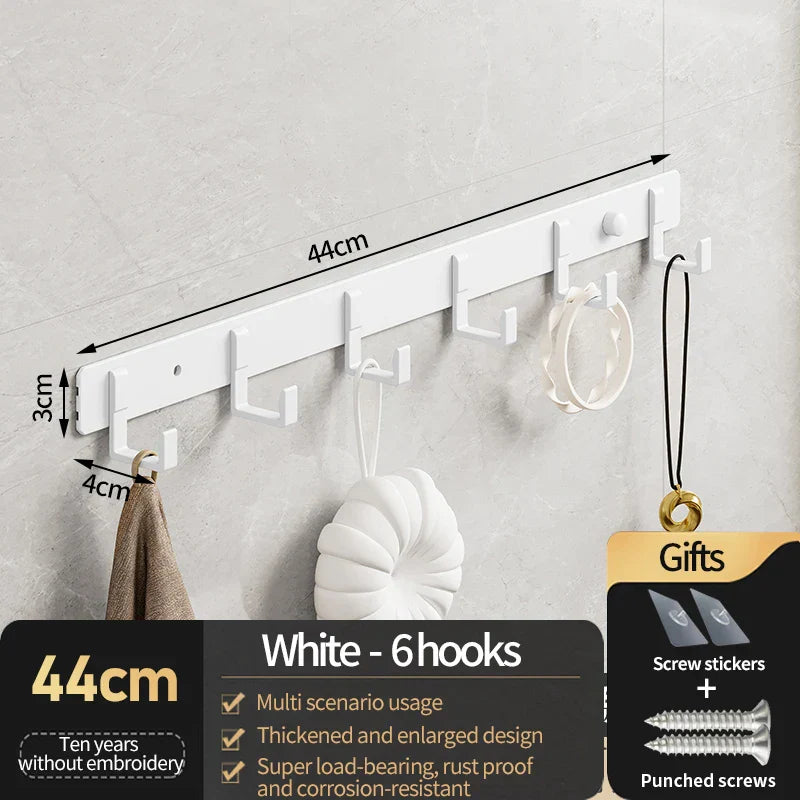 Wall and Door Coat Hooks – Aluminum Hangers for Entryway and Closet, Space-Saving and Durable