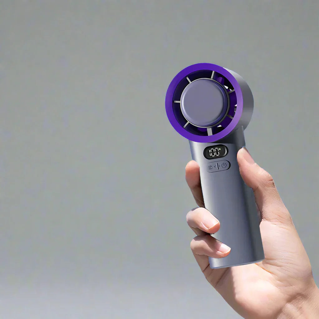 Mini Fan with Cooling Plate – Portable Device with 100 Speed Settings and Adjustable Airflow