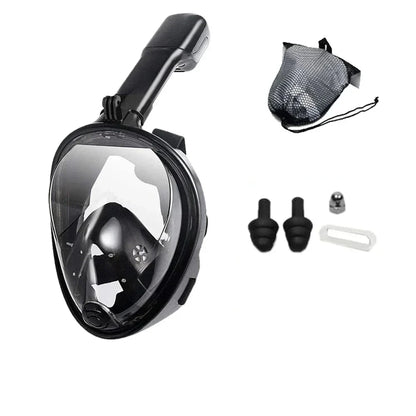 Full Face Snorkel Mask | 180° View | Anti-Fog & Leak-Proof | Kids & Adults