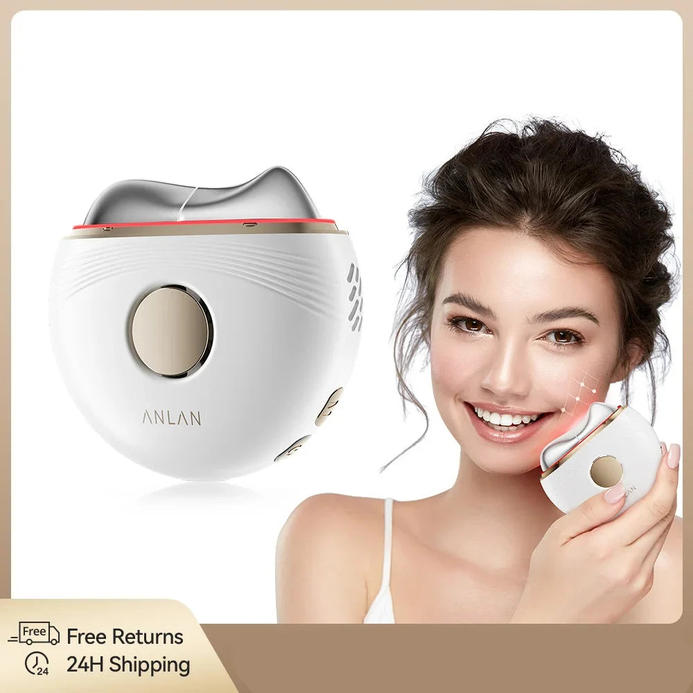 Gua Sha Facial Massager with EMS and Temperature Control – USB-C, LED Colors