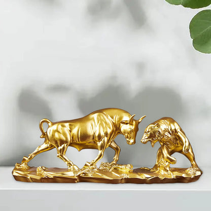 Feng Shui Bull and Bear Statue – Animal Sculpture Collection