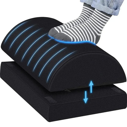 Under Desk Foot Rest with Memory Foam | Adjustable Heights and Non-Slip Base
