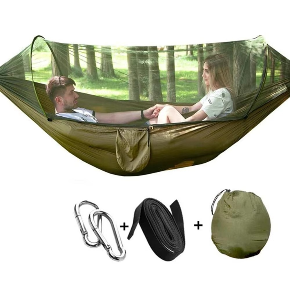 Camping Hammock for Two with Insect Protection Netting