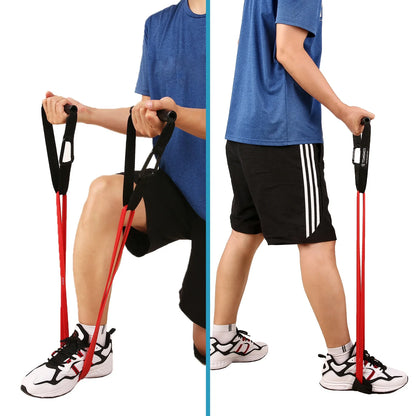 Portable Home Workout Kit with Resistance Bands – 5 Levels (5–125 LB), Handles, Door Anchor & Carry Bag