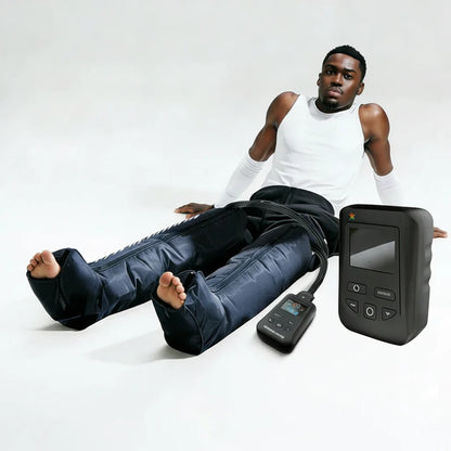Leg Massager Boots with Air Compression – 4 Chambers, 30–240 mmHg, 5 Levels & LCD Timer