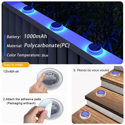 Solar LED Outdoor Lights | Weatherproof & Wireless | Ideal for Garden & Steps