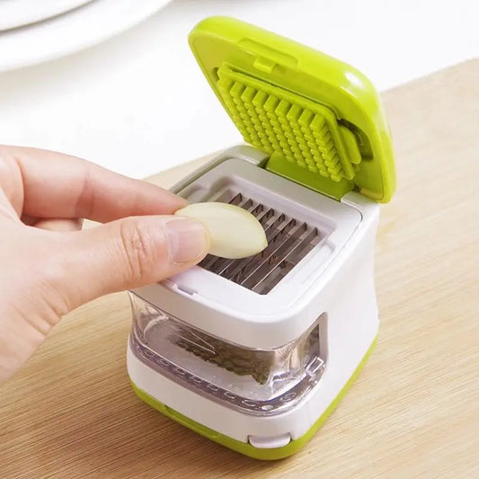Garlic Press - Ergonomic Stainless Steel Multi-Tool for Garlic & Ginger