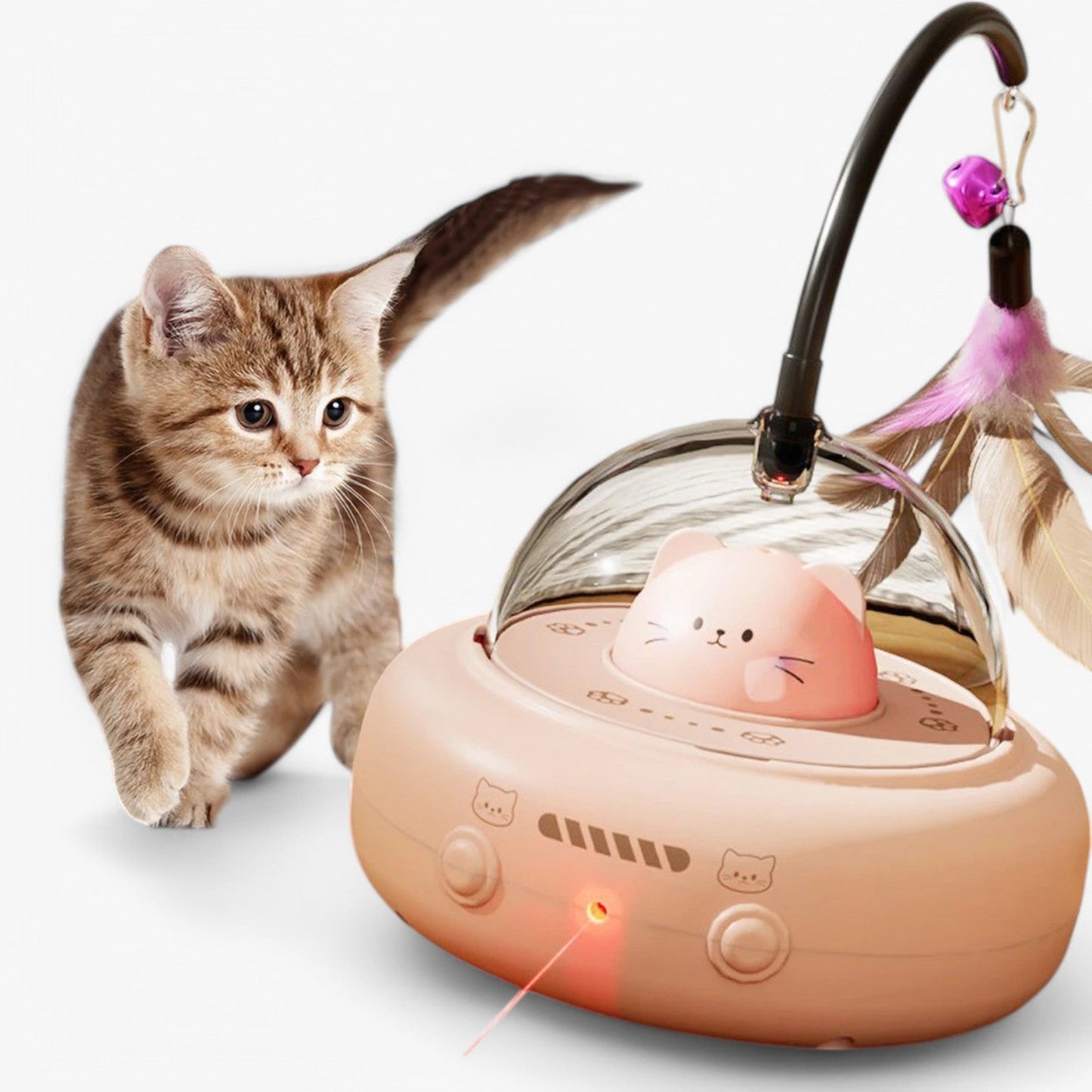 Smart Cat Laser Toy with Rainbow Feature and USB Charging