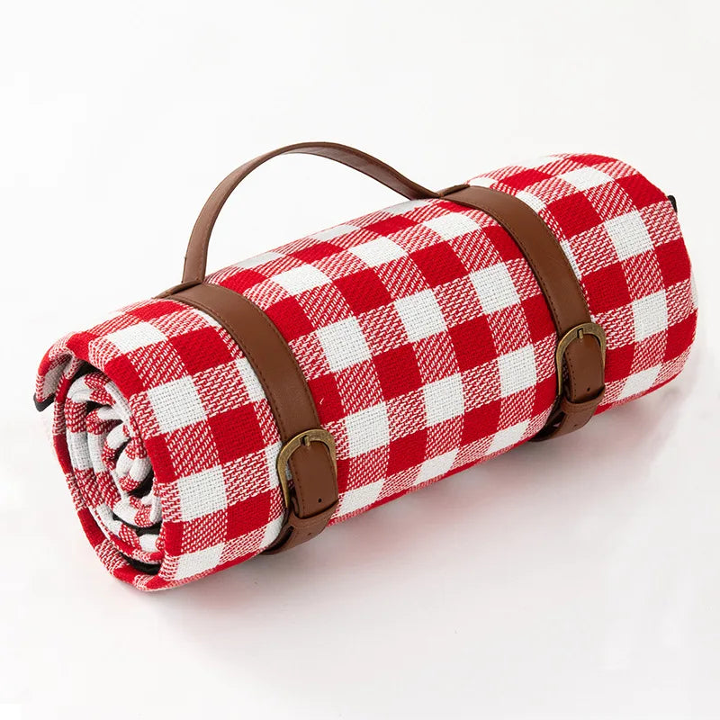 Waterproof Picnic Blanket with Carry Strap – Foldable NovaPlaid Design