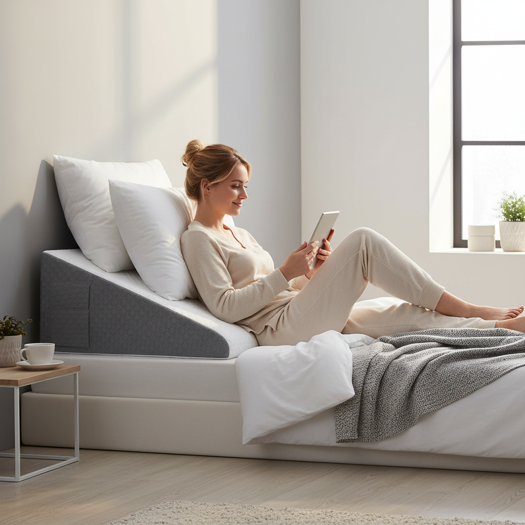 Triangle Wedge Pillow for Post-Surgery Acid Reflux Relief