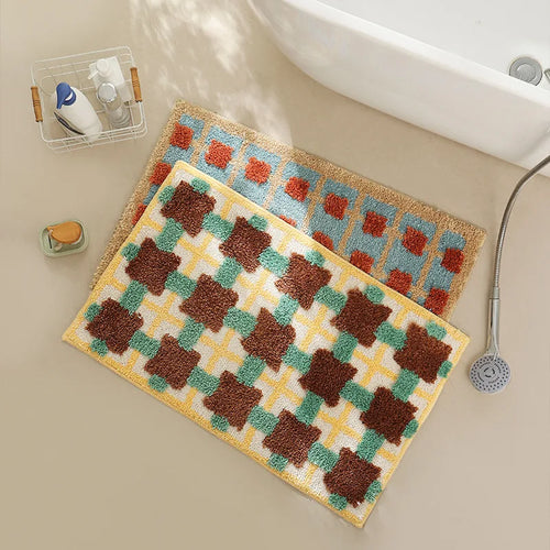 Modern Abstract Design Bath Mat | CozyGrid