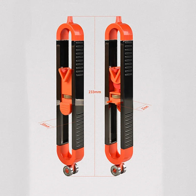 Woodworking Profile Gauge Set with Lockable Adjustable Ruler