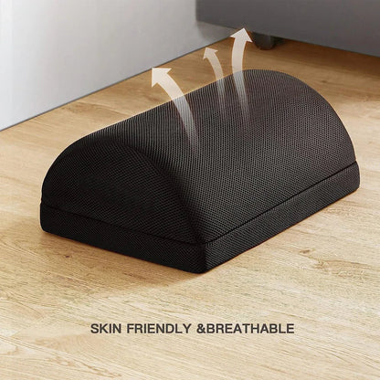 Under Desk Foot Rest with Memory Foam | Adjustable Heights and Non-Slip Base