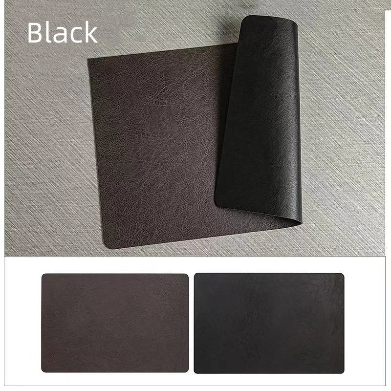 Waterproof Faux Leather Dining Table Mats – Heat Resistant Double-Sided