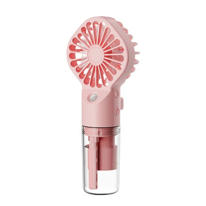 Portable Mini Handheld Fan with Water Mist | Rechargeable USB | Spray Fan for Camping, Travel & Outdoor